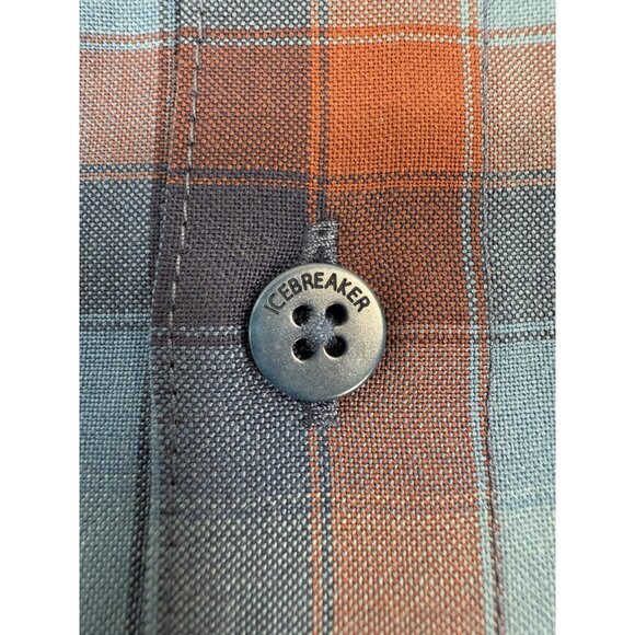 Icebreaker Mens Shirt 100% Merino Wool Flannel Long Sleeve Button Sz Large Plaid - Picture 5 of 12